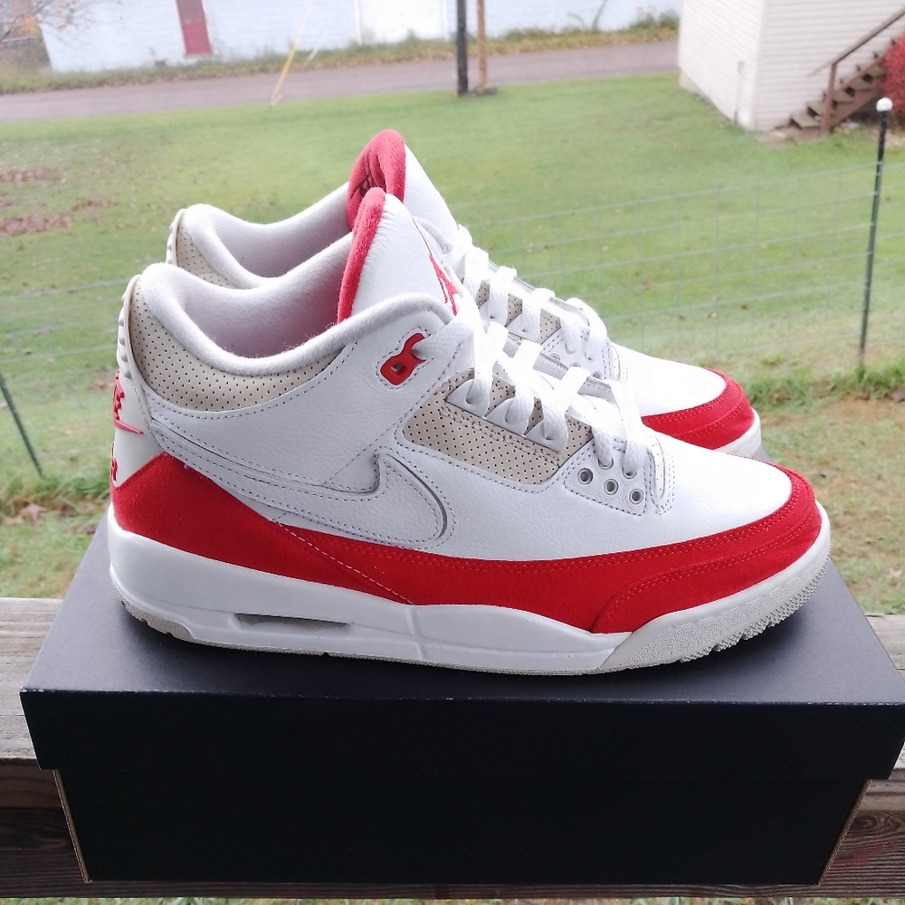 Men's Nike Air Retro Air Jordan 3 "Air max" Tinker Hatfield 10.5 Red/White